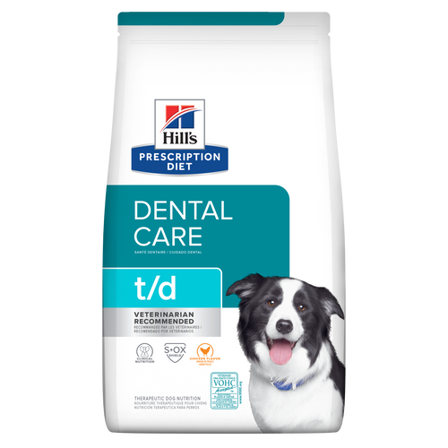 t/d Chicken Flavour Dry Dog Food Packshot