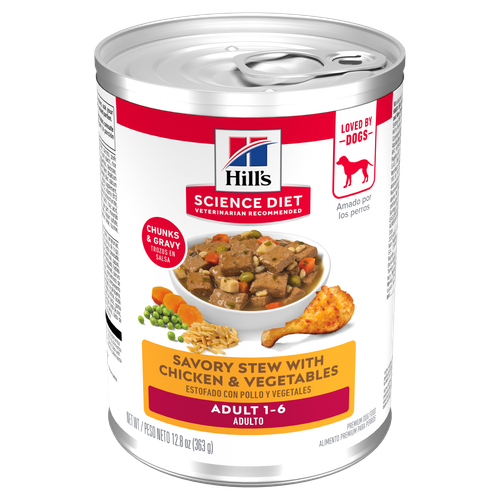 Adult Savory Stew with Chicken & Vegetables Dog Food Packshot
