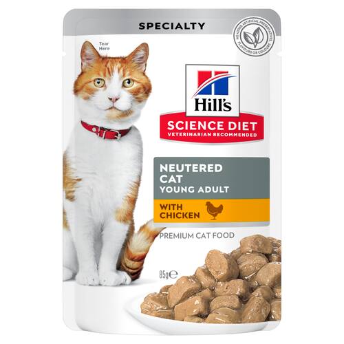 Neutered Cat Young Adult with Chicken Cat Food Packshot
