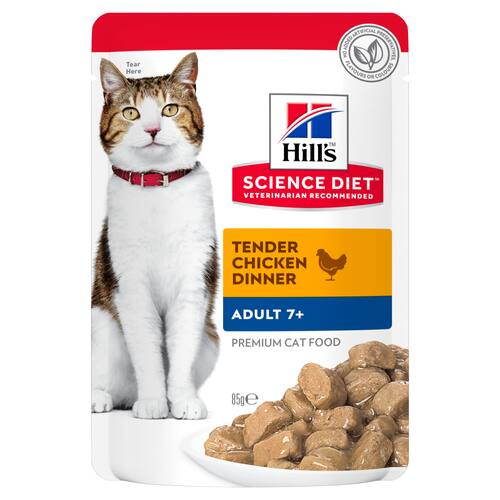 Adult 7+ Tender Chicken Dinner Cat Food Packshot