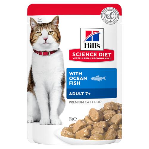 Adult 7+ with Ocean Fish Cat Food Packshot